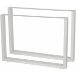 Zelsius - chemins de table en mtal (2 pices) 90 x 72 cm gris pieds de table de style industriel