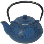 Zen et ethnique - th�i�re de type japonaise bleue en fonte 0. 6 litre