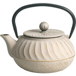 Zen et ethnique - th�i�re de type japonaise taupe clair en fonte 0. 7 litre