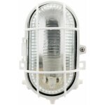 Hublot ovale d'clairage extrieur ip44 en applique avec grille, blanc