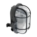 Hublot ovale 60w ip44 e27 classe ii - noir zenitech