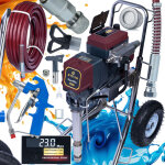 Zenthril delta l hyperelite ? station de pulv�risation airless 4000w, 23mpa, 8l / min, 0, 043  moteur ...
