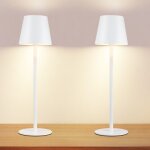 Lot de 2 lampe de table led sans fil - blanche avec touch dimmable lampe de chevet ip54 ext�rieure rechargeabl ...