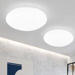 2pcs plafonnier led plate blanc - ronde moderne 6500k blanc froid �16. 5cm lampe de plafond 5w �clairage ...