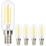 4 pieces led e14 bulb vintage lamp - t25 bulb edison 2700k 4w incandescent lamp warm white filament retro ...