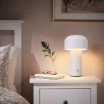 Zmh lampe de chevet led lampe de table sans fil - lampe de table 2w lampe de bureau � intensit� variable ...