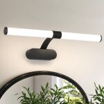 Zmh lampe miroir led salle de bain 60cm - 8w moderne noir applique murale salle de bains �tanche ip44 ...