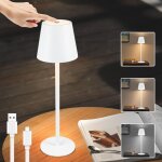 Lampe de table led sans fil - blanche avec touch dimmable lampe de chevet ip54 ext�rieure rechargeable ...