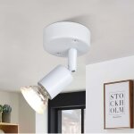 Zmh - plafonnier led spot de plafond blanc orientable gu10 - spots de plafond 1 ampoule appliques murales ...
