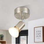 Zmh plafonnier led spot de plafond orientable gu10 - spots de plafond 1 ampoule appliques murales plafonnier ...