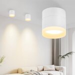 Zmh spot en saillie spot en saillie led rond - spot de plafond blanc 5w petits spots lumi�re en saillie ...