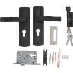 Zoternen - serrure de porte acier au mangan�se, roulement silencieux, serrure universelle avec cl�s pour ...