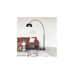 Zuiver - lampadaire arc 158x39x190 cm en marbre et m�tal noir - bow brass