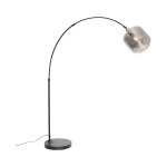 Zuzanna - led dimmable lampadaire avec abat - jour variateur inclus - 1 lumi�re - h 170 cm - noir - - ...