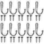 Zvd - 10 pi�ces crochets porte manteau - porte muraux pat�re vintage - r�tro crochet de manteau m�tal ...