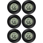 Zvd - lot de 3 mini thermom�tres et hygrom�tres num�riques lcd pour bureau, cuisine, cave � cigares, ...