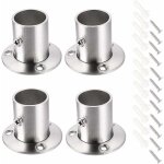 Zvd - lot de 4 supports de tringle � rideau support de rail support de tige de douille ensemble de brides ...