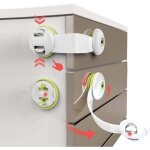 Zvd - lot de 4 verrous de s�curit� pour enfants sans outils ni per�age n�cessaire, serrures d'armoire ...