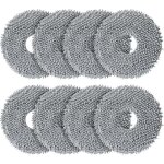 Zvd - lot de 8 lingettes de rechange pour robots roborock saros 10r / q revo / qrevo maxv / qrevo master ...