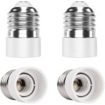 Zvd - adaptateur de douille e27 vers e14 - 4 pi�ces - pour ampoules led / � incandescence / fluocompactes ...