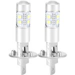 Zvd - ampoule led h1 100w, ampoules de phare feu de brouillard 360 degr�s phare ampoule led 2pcs h1 6000k ...