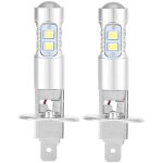 Zvd - ampoules de phares h1 led 6000k - ultra blanches, 100w, lot de 2 pour feux de croisement