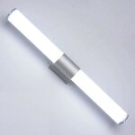 Zvd - applique murale led miroir salle de bain m�tal verre e14 lampe luminaire de salle de bain avec ...