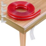 Zvd - coin de table protection bebe 100% silicone, 2m / 6. 6ft pr� - adh�sif transparent bande de protection ...