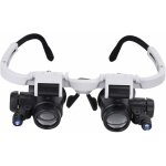 Zvd loupe r�glable t�te de t�te de t�te loupe avec lumi�re led 8 x 15 x 23 x lunettes jumelles loupe ...