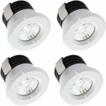 Zvd - mini spots led encastrables blanc chaud 3w - lot de 4 - pour vitrine et �clairage de plaque min�ralogiqu ...