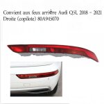 Zvd - pour a - udi q5 2018 2019 2020 2021 80a945070 r�flecteurs de pare - chocs arri�re lumi�re feu arri�re ...