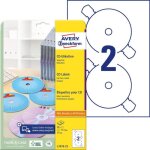 Zweckform l7676 - 25 etiquette pour cd  117 mm papier blanc 50 pc(s) fixation permanente imprimante ...