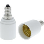Adaptateur de douille e14 � e27 60w blanc