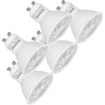 Ampoules led dimmables gu10 3, 6w 345lm 2700k (5 pi�ces)