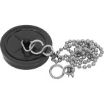 Bouchon d'vier avec chane 38mm - noir - dispo 48h