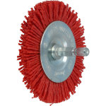 Brosse perceuse circulaire nylon rouge norton Ø75mm Brosse perceuse circulaire nylon rouge norton Ø75mm
