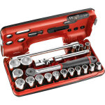 Coffret dbox douilles 1 / 2 6 pans s. 161b facom (21 pcs) Coffret dbox douilles 1 / 2 6 pans s. 161b facom (21 pcs)