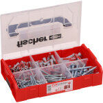 Coffret fixtainer chevilles duopower + vis fischer (210 pcs)