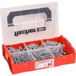 Coffret fixtainer chevilles sx + vis fischer (210 pcs)