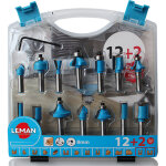 Coffret de fraises de d�fonceuses assorties leman 12 + 2 pi�ces