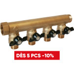Collecteur avec vannes mf 20 / 27 pronorm m15x21 - 4 sorties