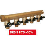 Collecteur avec vannes mf 20 / 27 pronorm m15x21 - 5 sorties