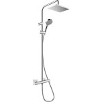 Colonne de douche  mitigeur thermostatique vernis shape 230 hansgrohe chrom - 1 jet ecosmart