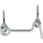 Crochet contrevent zingu� avec ?illet ?4x50mm