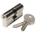 Cylindre double laiton nickel� pratic bricard 30 x 30mm