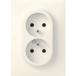 Double prise de courant 2p + t avec plaque dooxie legrand 16a