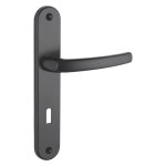 Ensemble de poign�es sur plaque sultane noir thirard avec trou de cl�