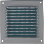 Grille d'a�ration carr�e aluminium avec moustiquaire axelair 200x200mm - anodis�e alu
