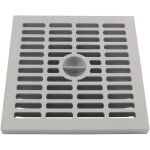 Grille de sol polypropylne pour regard fitt 200x200mm - gris