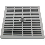 Grille de sol polypropylne pour regard fitt 300x300mm - gris